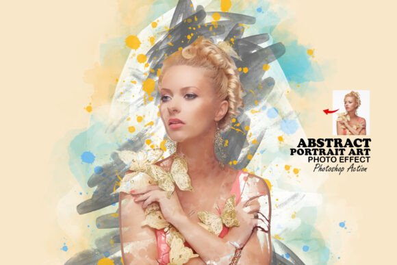 Abstract Portrait Art Action: Transforming Photos into Dynamic Masterpieces