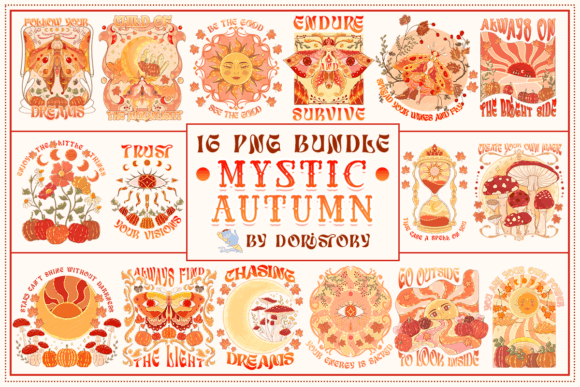 Autumn Sublimation Bundle: Hand-Drawn Fall Art