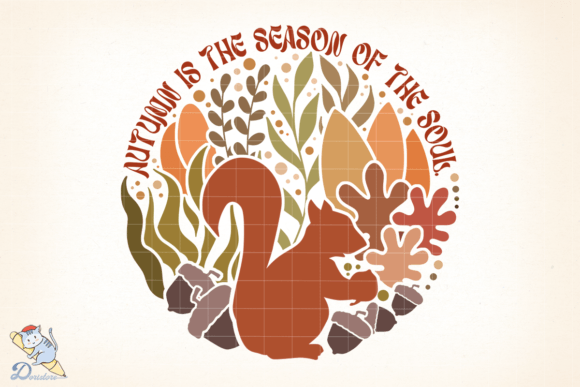 Boho Autumn Soul: A Freehand Digital Artwork