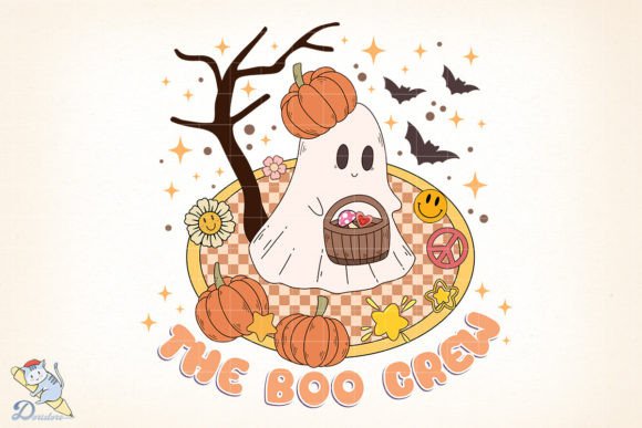 Bringing Spooky Charm to Life: The Retro Halloween the Boo Crew Digital Art Collection