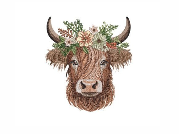 Charming Highland Cow Embroidery Designs for Every Crafter