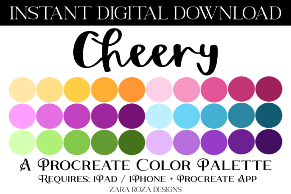 Cheery Procreate Color Palette Guide