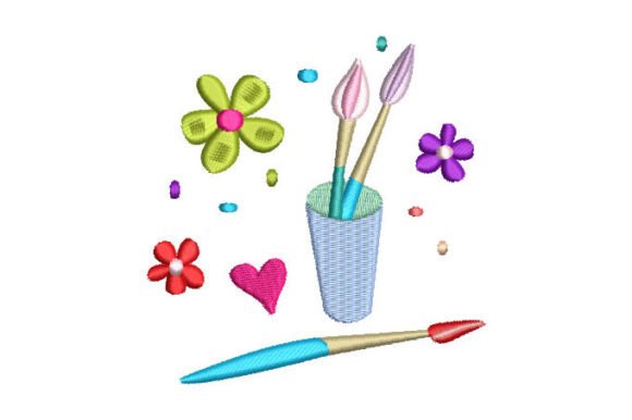 Colored Brushes: Elevate Your Embroidery Projects with Whimsy and Precision