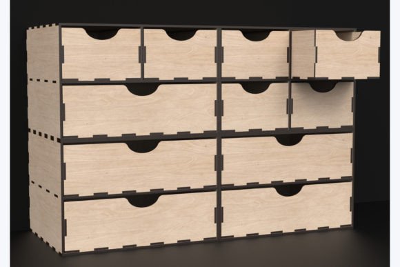 Customize Your Workspace with Laser Cut Chest of Drawers SVG Files