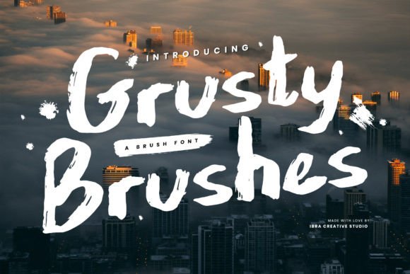 Grusty Brushes: A Handcrafted Typeface with Rustic Elegance
