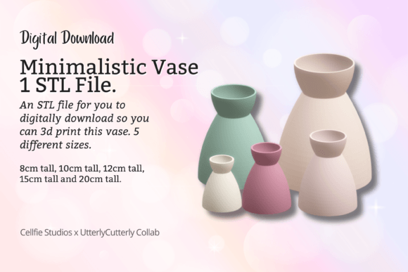 Minimalistic 1 Vase STL File – Digital: A Modern Design for 3D Printing Enthusiasts