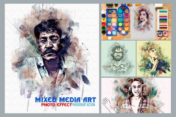 Mixed Media Art Photoshop Action
