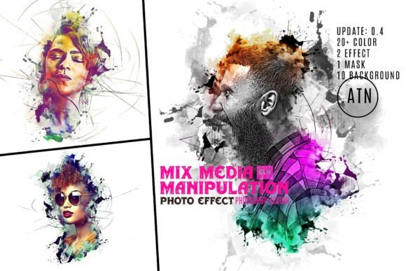 Mixed Media Manipulation PS Action: Transforming Photos with Effortless Creativity