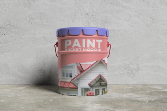 Paint Bucket Mockup: Realistic Design Presentation