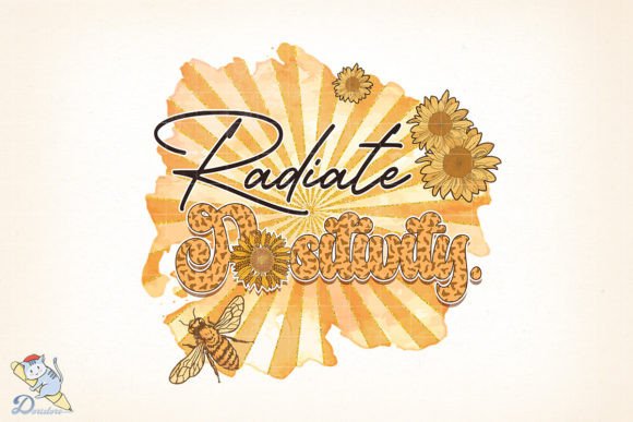 Radiate Positivity Sunflower: A Freehand Digital Artwork for Creative Projects