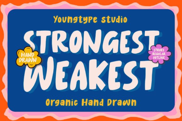 Strongest Weakest: A Bold Hand Brush Font for Creative Expression